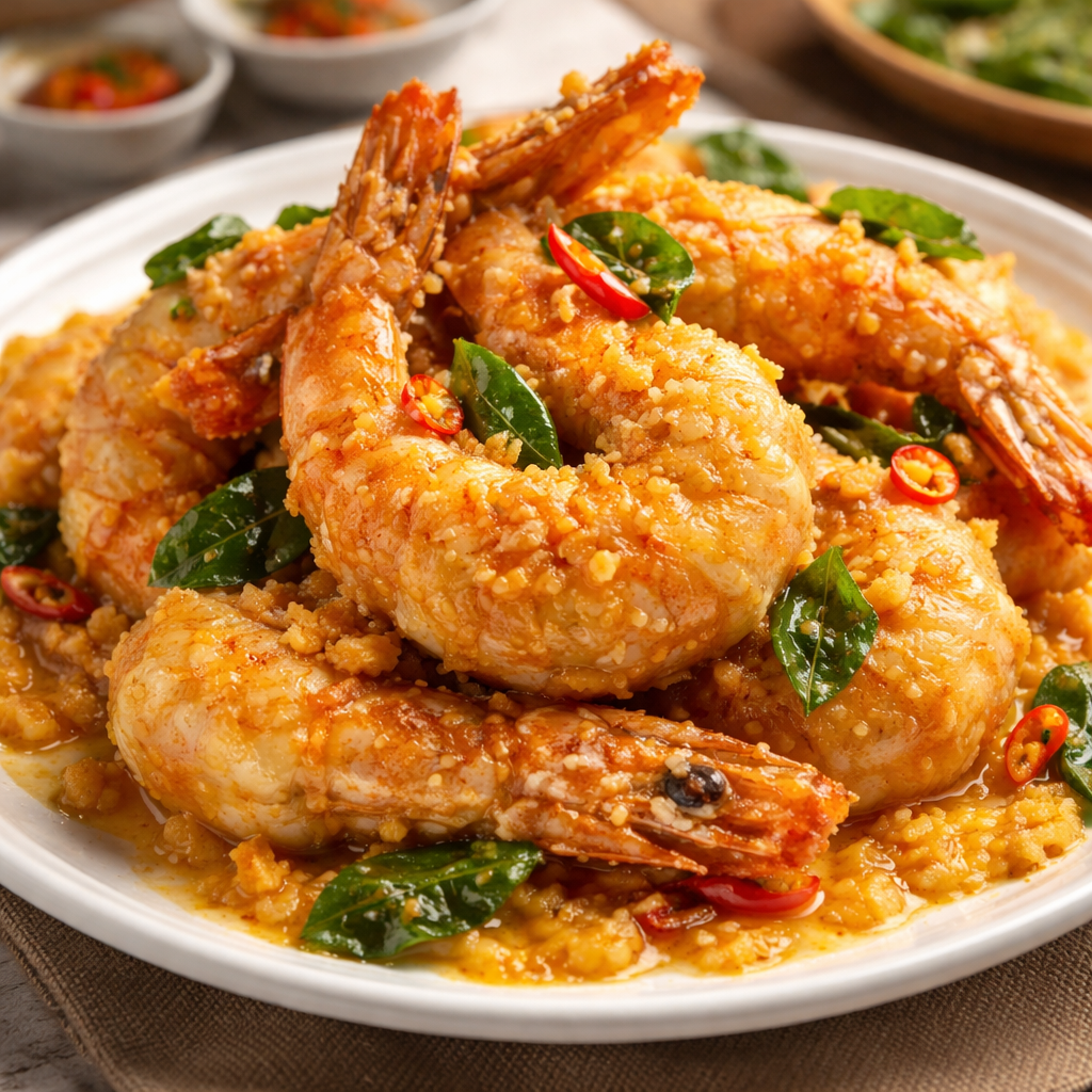 Udang telur asin Mang Engking